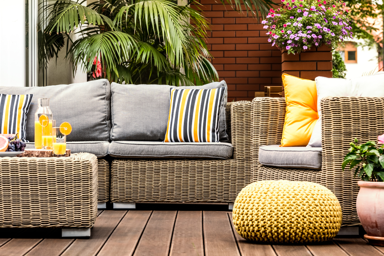 Gray patio cushions sale